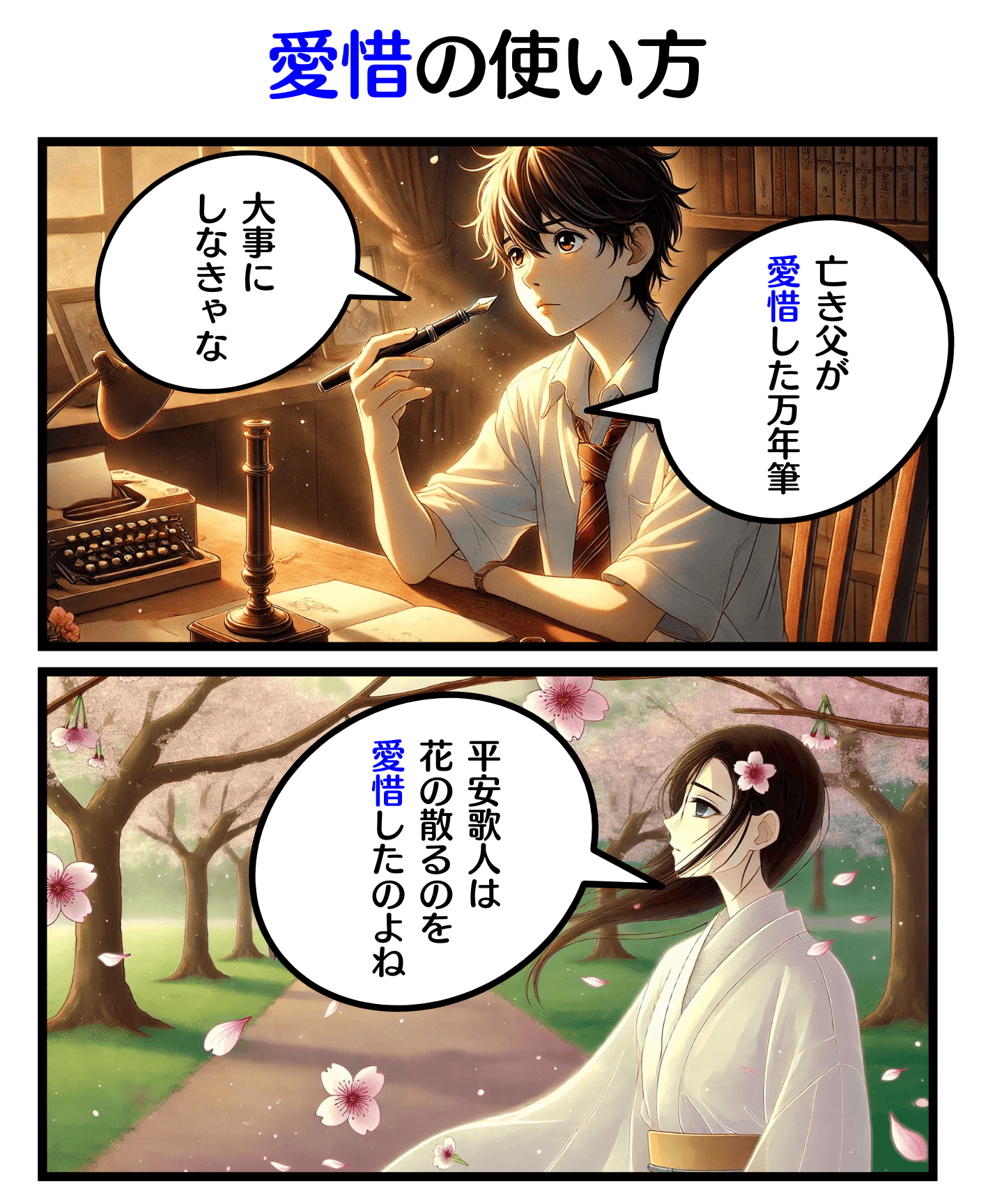 愛惜の使い方のマンガ